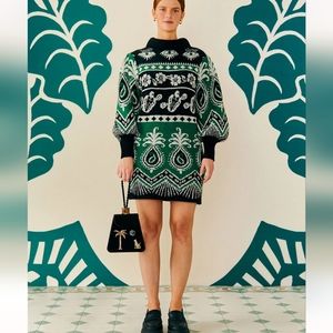 FARM Rio Mystic Scarf sweater dress size medium New with tags